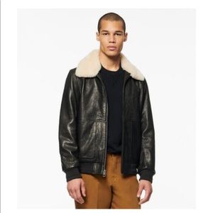 Andrew Marc Cuthbert Shearling Leather Bomber
